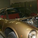 Ferrari Dino Glass installation, Dino restoration, Jon Gunderson