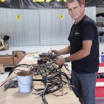Cleaning Ferrari Dino wiring harness. Dino Restoration.