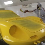 Painting Clearcoat on Ferrari Dino 246, Dino Restoration, Jon Gunderson