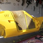 Yellow Ferrari Dino GTS Flares and Chairs, Dino Restoration
